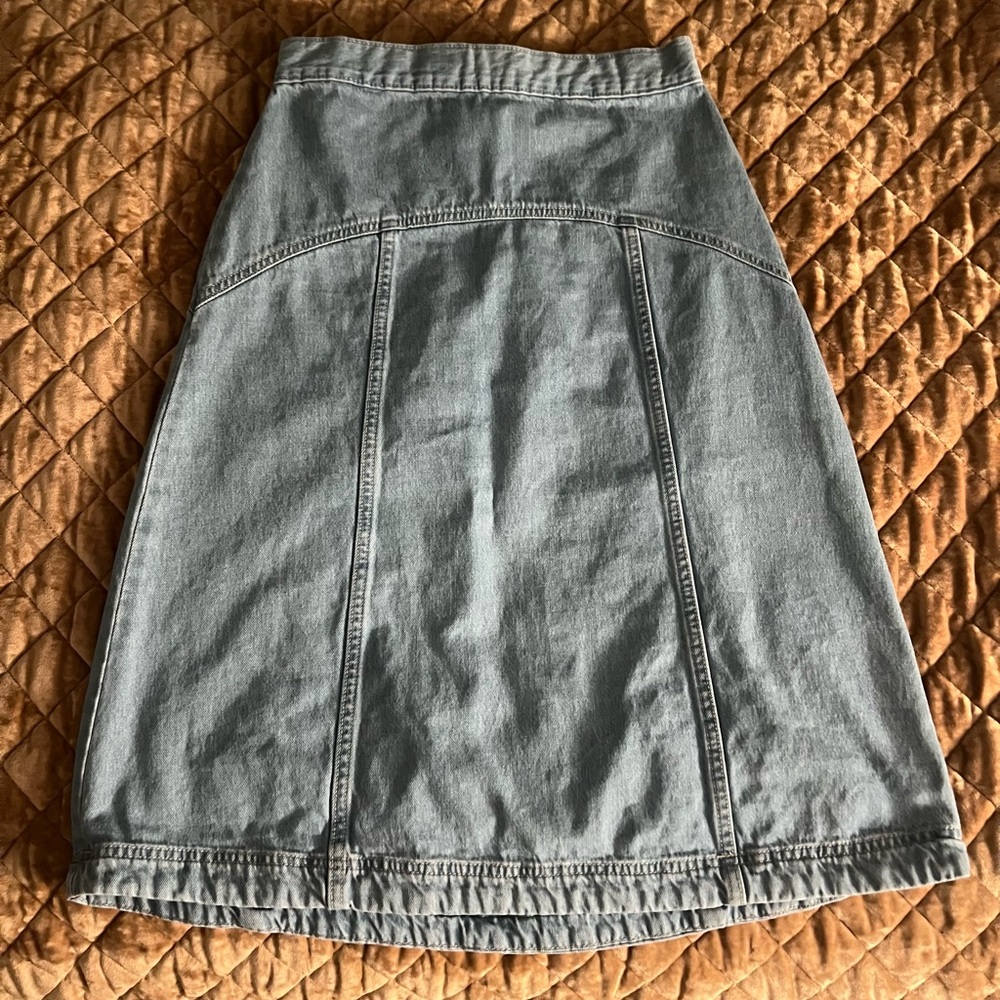 Old Navy Denim Midi A-Line Skirt size 2